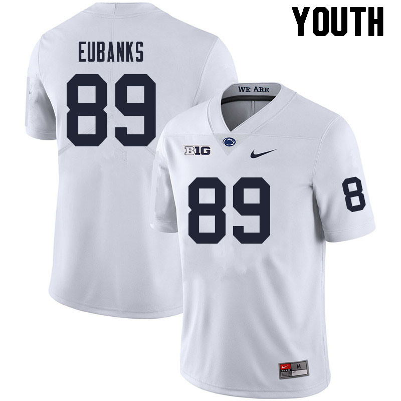 Youth #89 Winston Eubanks Penn State Nittany Lions College Football Jerseys Sale-White